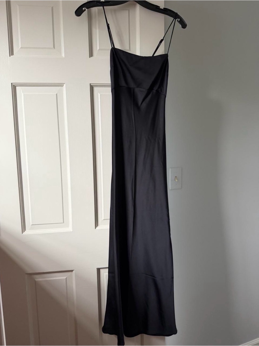 Abercrombie & Fitch Black Spaghetti-Strap Maxi Dress